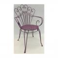 Gartenstuhl Vintage mit Armlehne lila - Stühle - frankl24.de - Möbel - Stühle vermieten.jpg